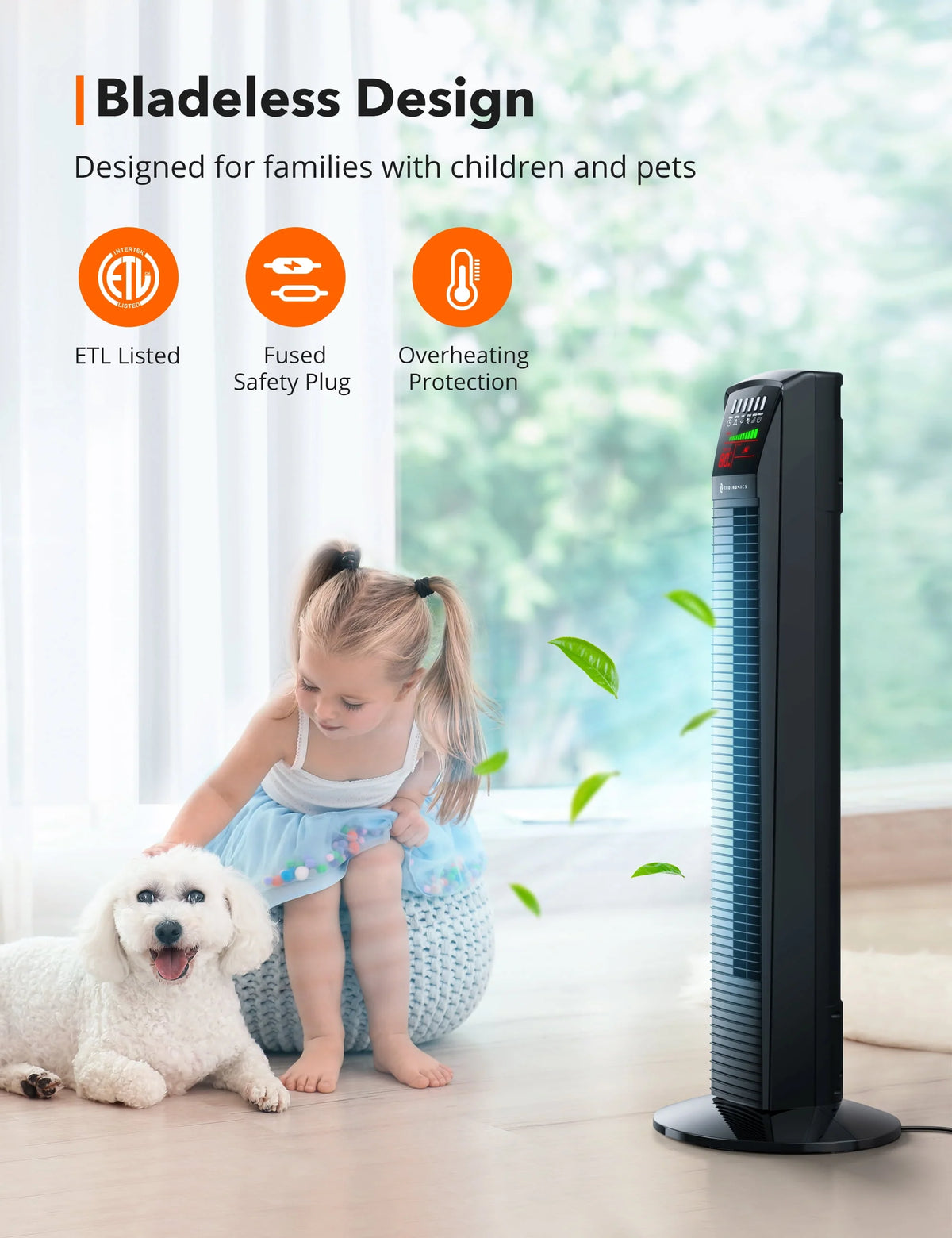 Oscillating Tower Fan with Remote S395263