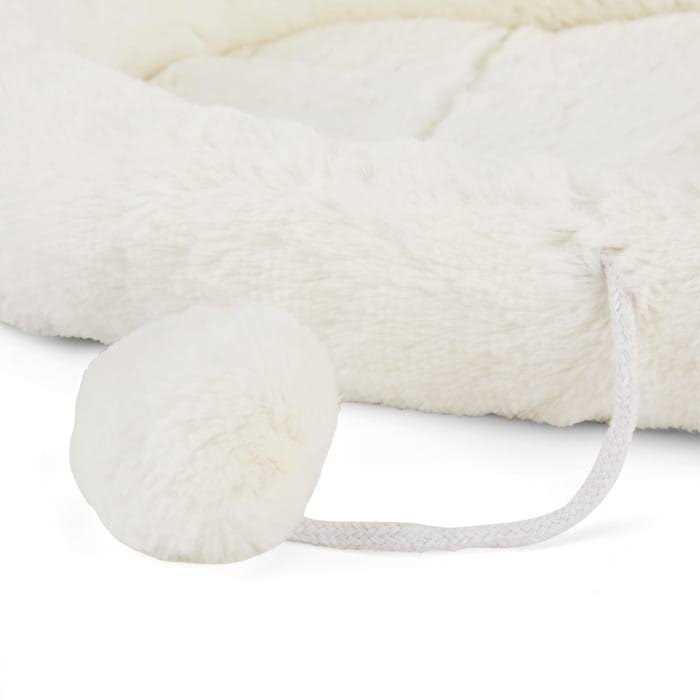Ivory Cat Head Oval Snuggler Bed A170654