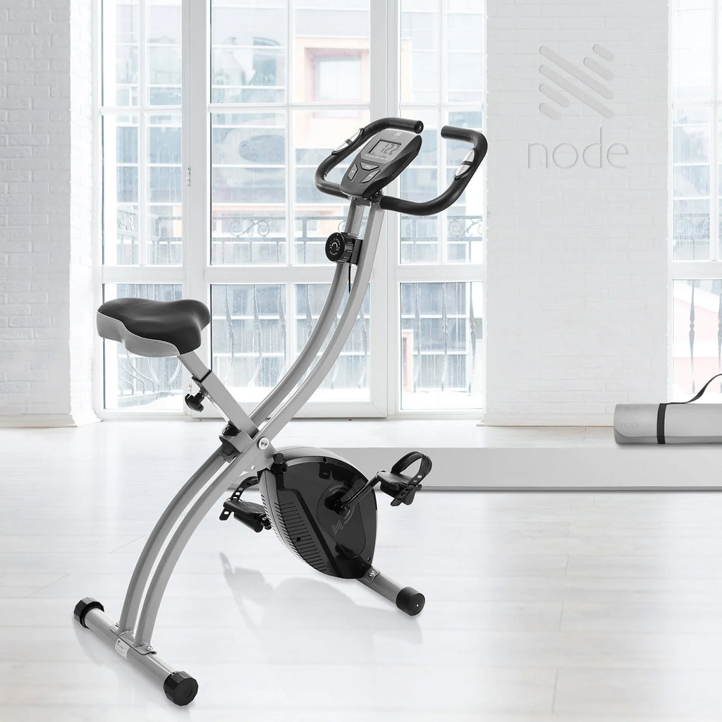 Folding Upright Stationary Exercise Bike with Magnetic Resistance Z46614