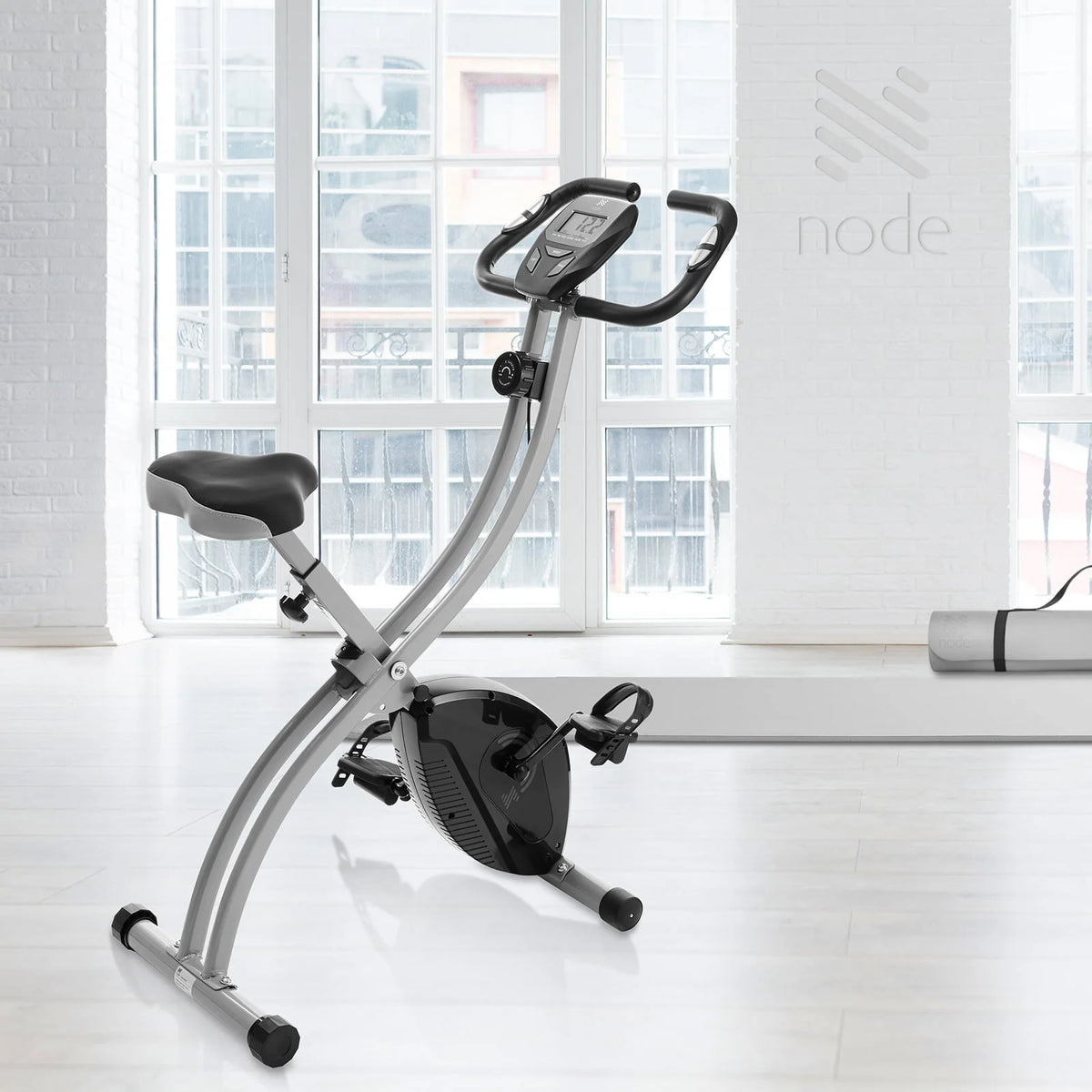 Folding Upright Stationary Exercise Bike with Magnetic Resistance Z46614