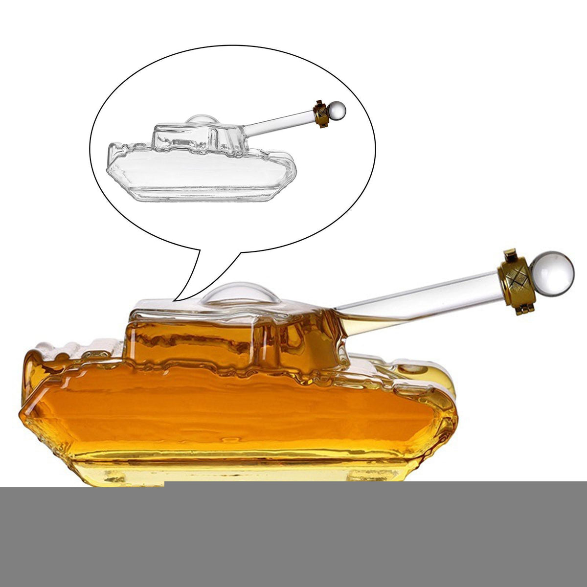 Tank Shaped Clear Decanter V4905