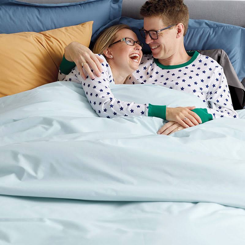 Ivory Cotton Percale Twin Duvet Cover K1495