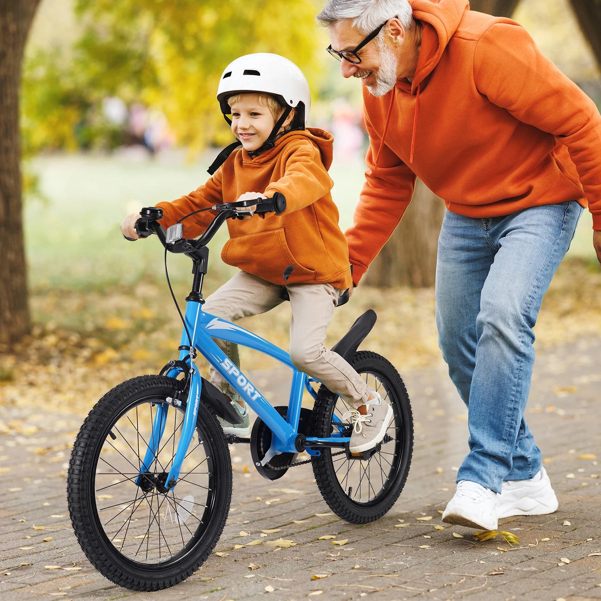 Blue Kids Bike with Removable Training Wheels F510214