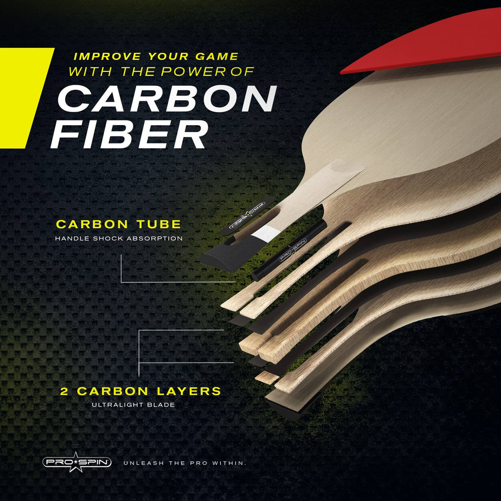 Carbon Table Tennis Racket 2 Pack V139402
