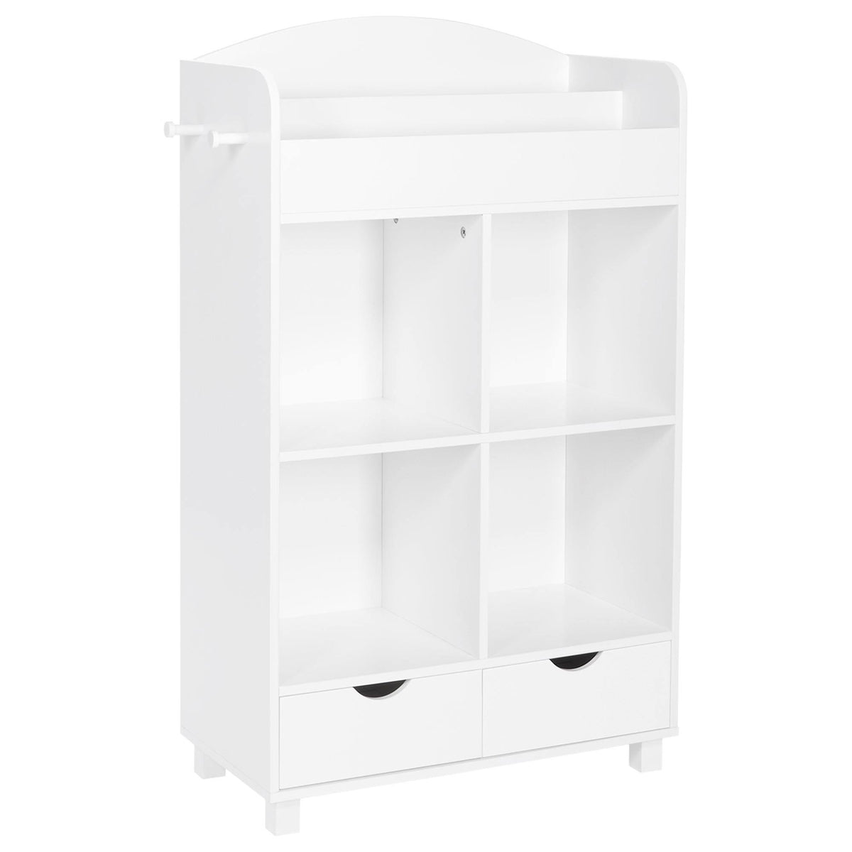 Kids Cubby Storage Cabinet with Bookrack L167