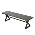 Gray Outdoor Aluminum Dining Bench A6508