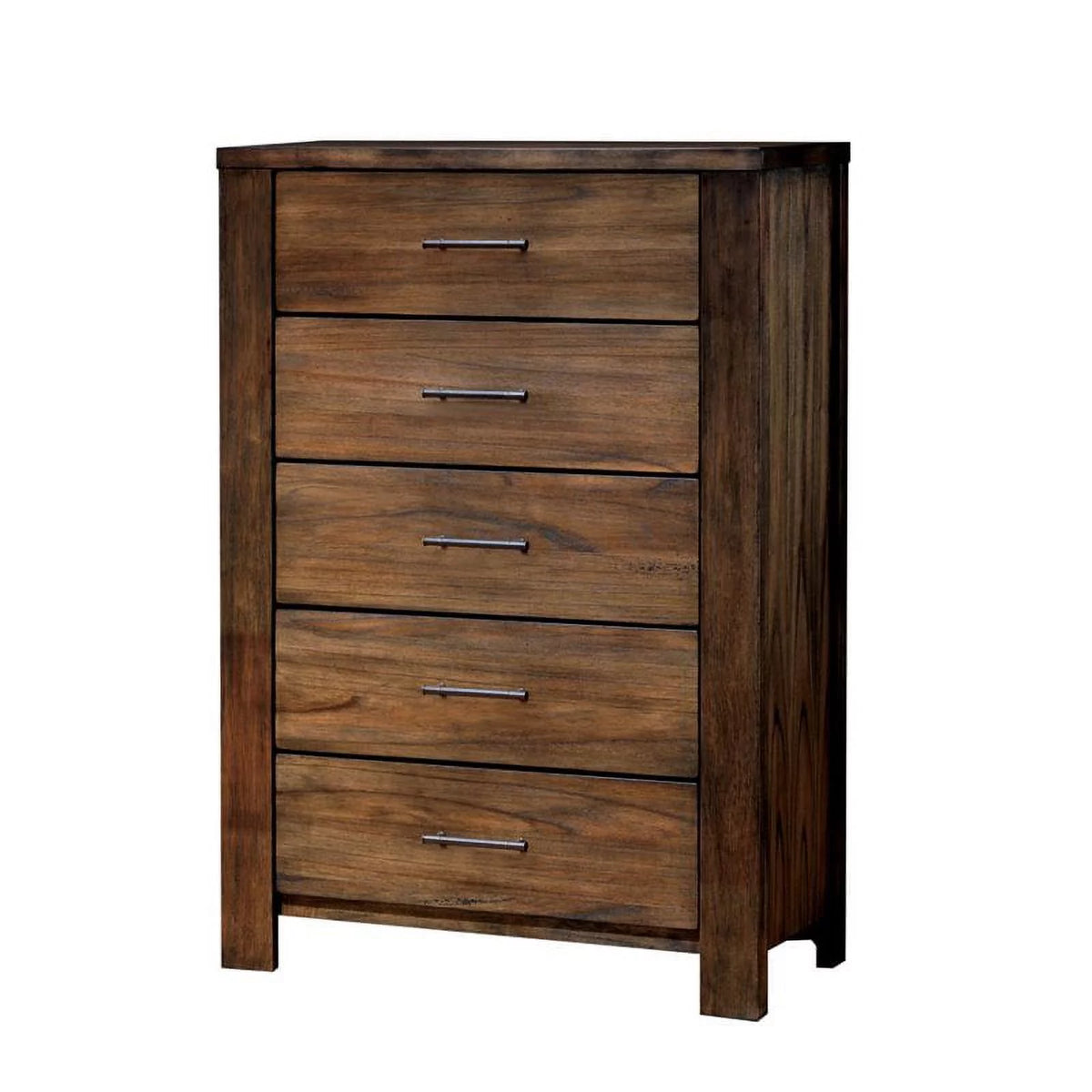 Oak Wood Queen Panel Bed and Chest Set R61437