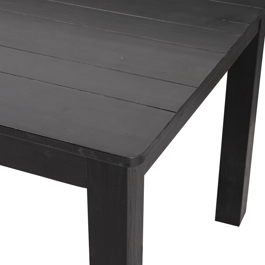 60" x 38" Rectangular Black Wash Solid Pine Dining Table K48793