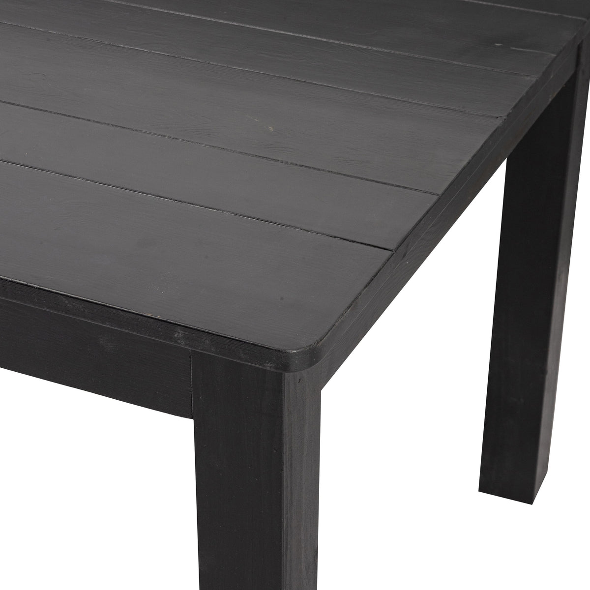 60" x 38" Rectangular Black Wash Solid Pine Dining Table K48793