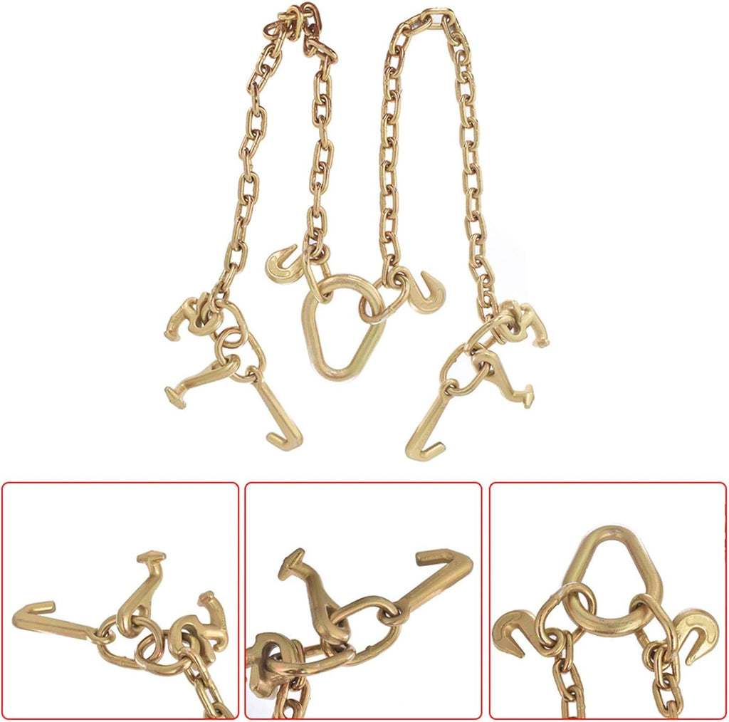 Grade 70 Tow Chain V-Bridle with Cluster Hooks H7297