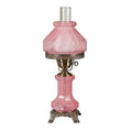 Hand-Blown Crackled Glass Table Lamp Pink S126