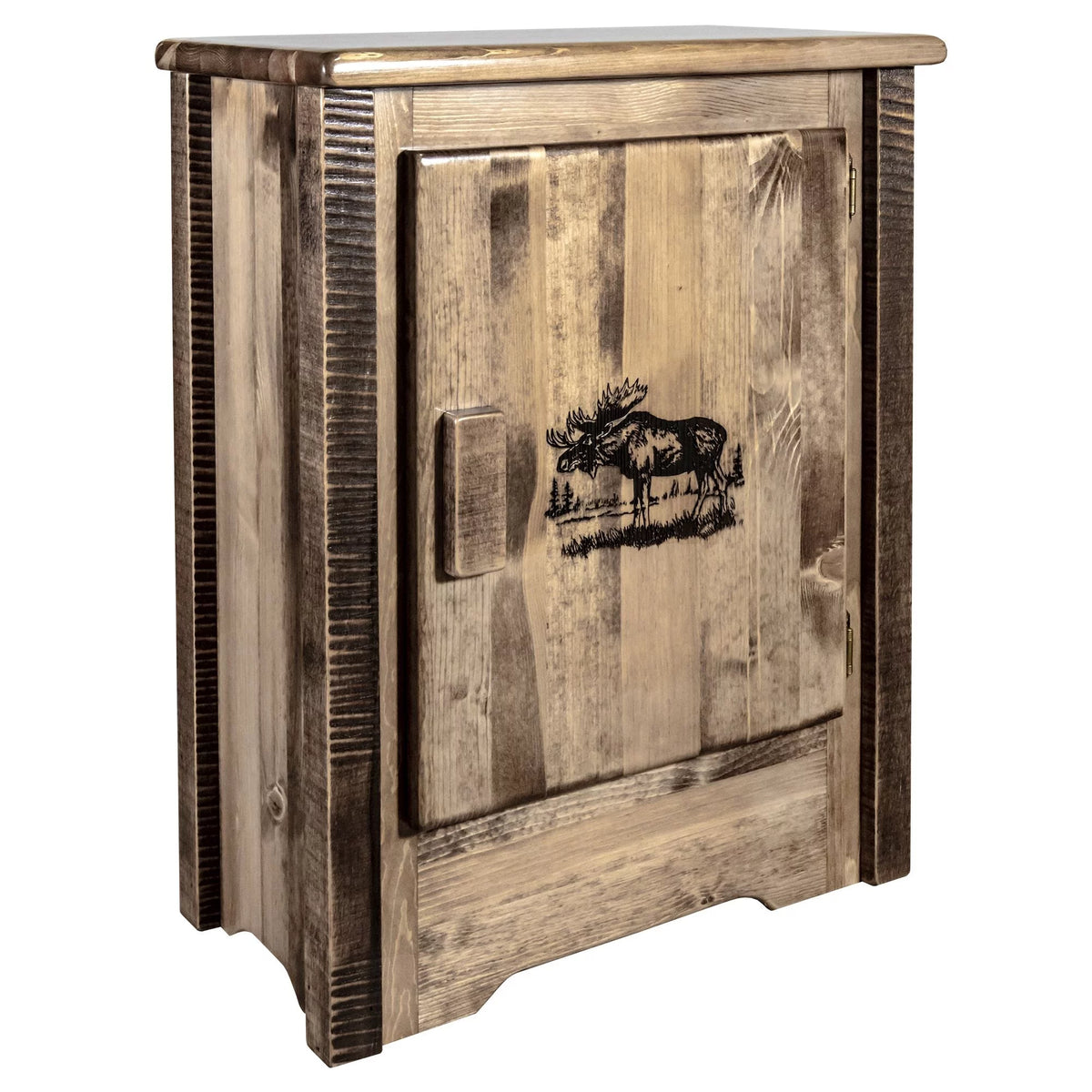 Accent Cabinet with Laser Engraved Moose Design G423