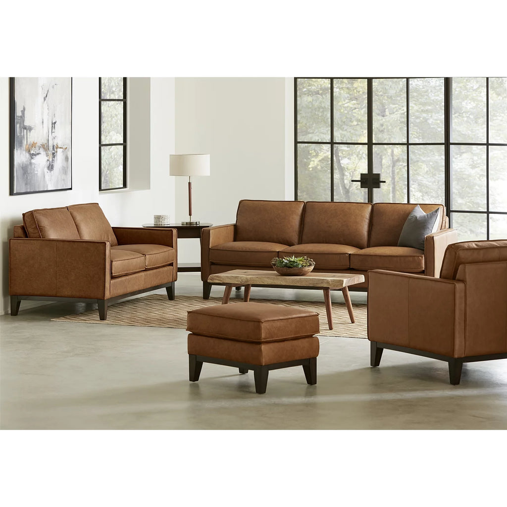 86" Brown Top Grain Leather Sofa U872613