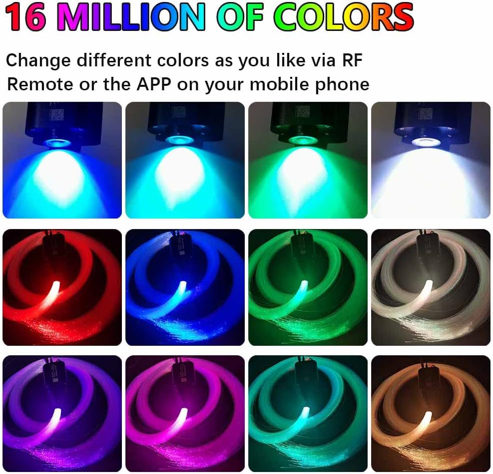 16W RGBW LED Fiber Optic Star Ceiling Light Kit P18479