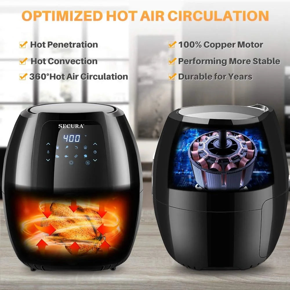 6.3Qt 1700W 10-in-1 Digital Hot Air Fryer Q560