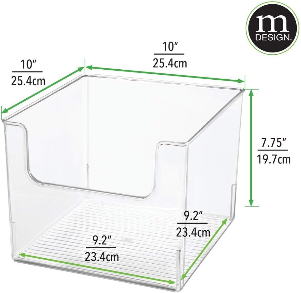 Clear Plastic Storage Organizer Bin 8 Pack M1143