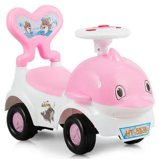 Pink 3-in-1 Baby Walker Ride on Toy I853945