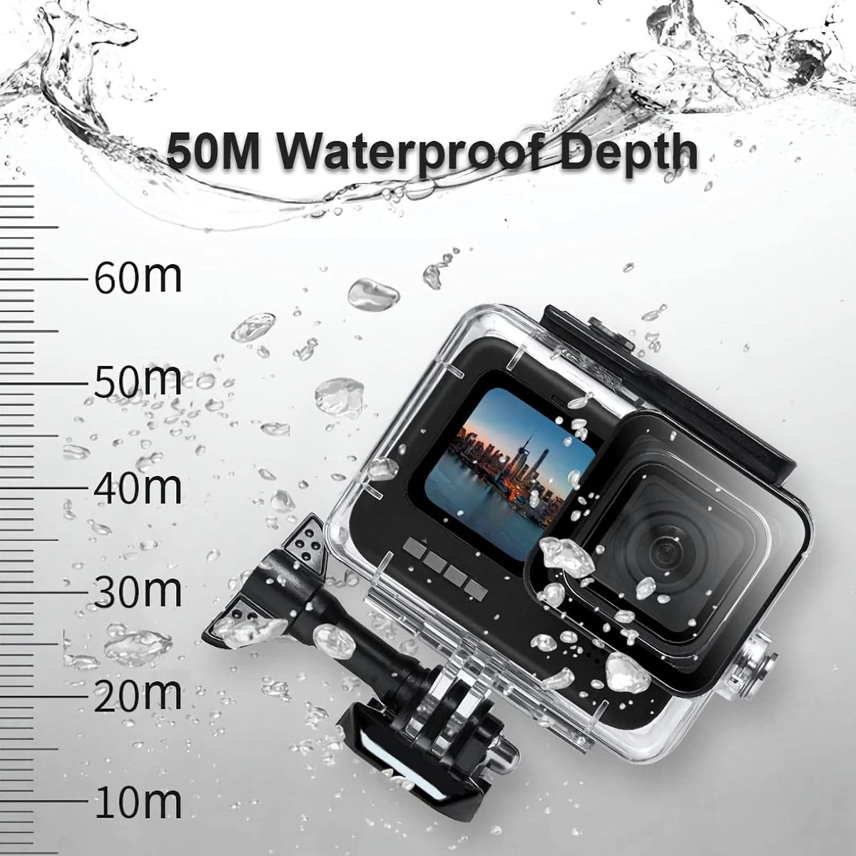 Accessories Kit Waterproof Housing Case Filter Protector Lens Screen Tempered Glass Mount Set B129331