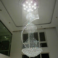 Modern Contemporary Spiral Round Rain Drop K9 Crystal Chandelier Light Fixture P9001