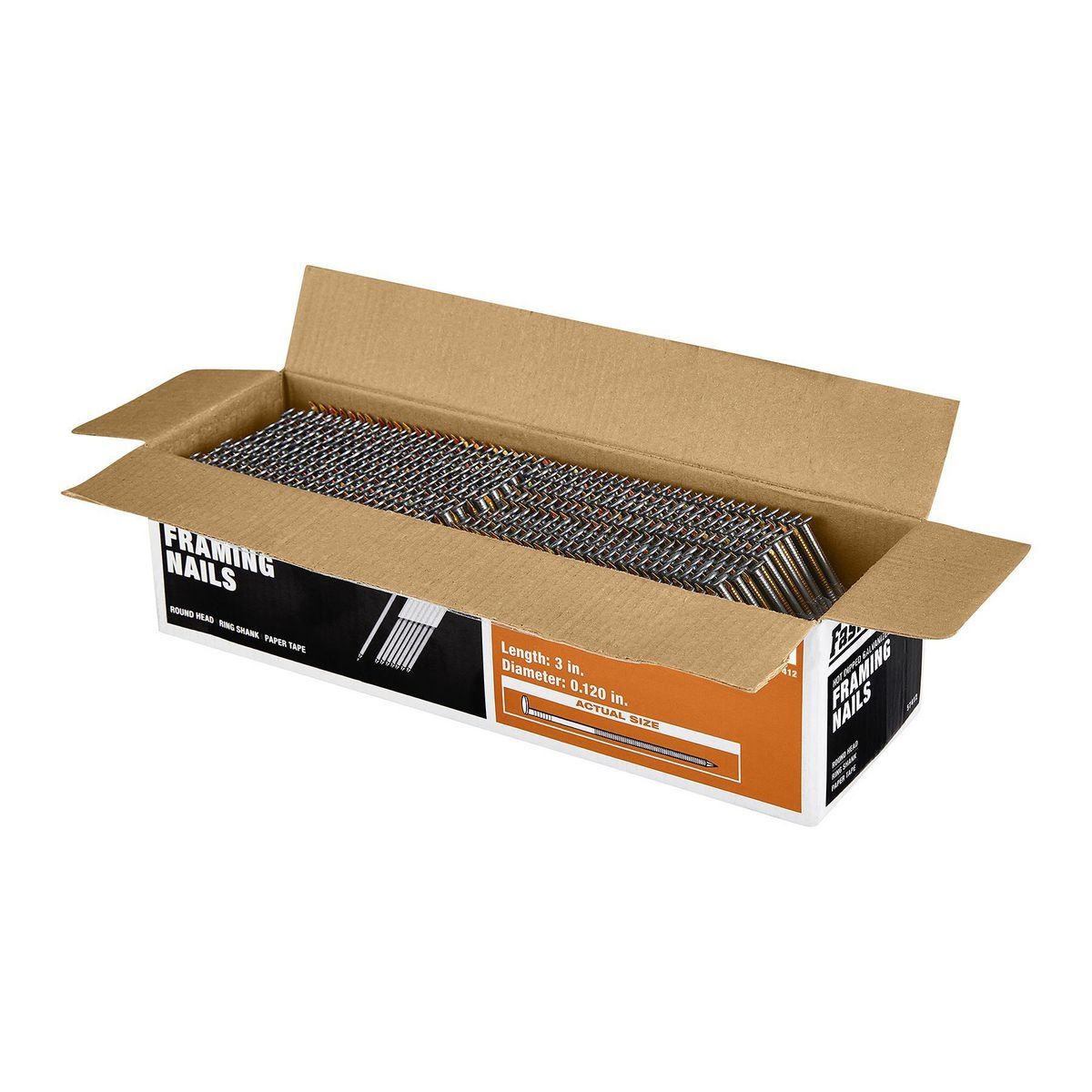 Galvanized Framing Nails, Ring Shank, 2000 Pack D224906
