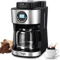 Black 12 Cups Programmable Grind and Brew Coffee Maker with Warming Plate R487