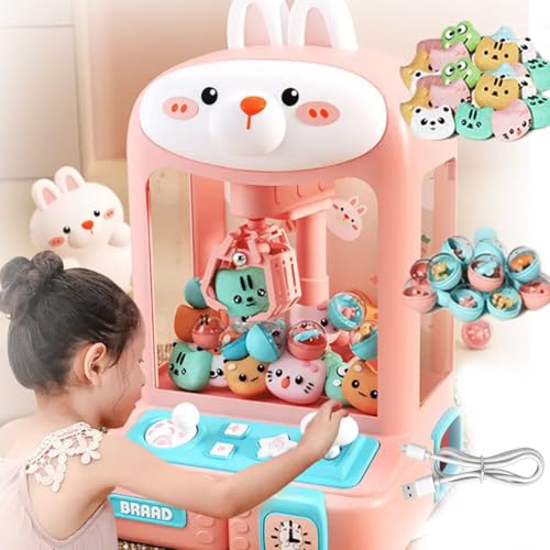 Mini Claw Machine Electronic Arcade Candy Grabber with Sound & 20 Mini Plush Toys K35482