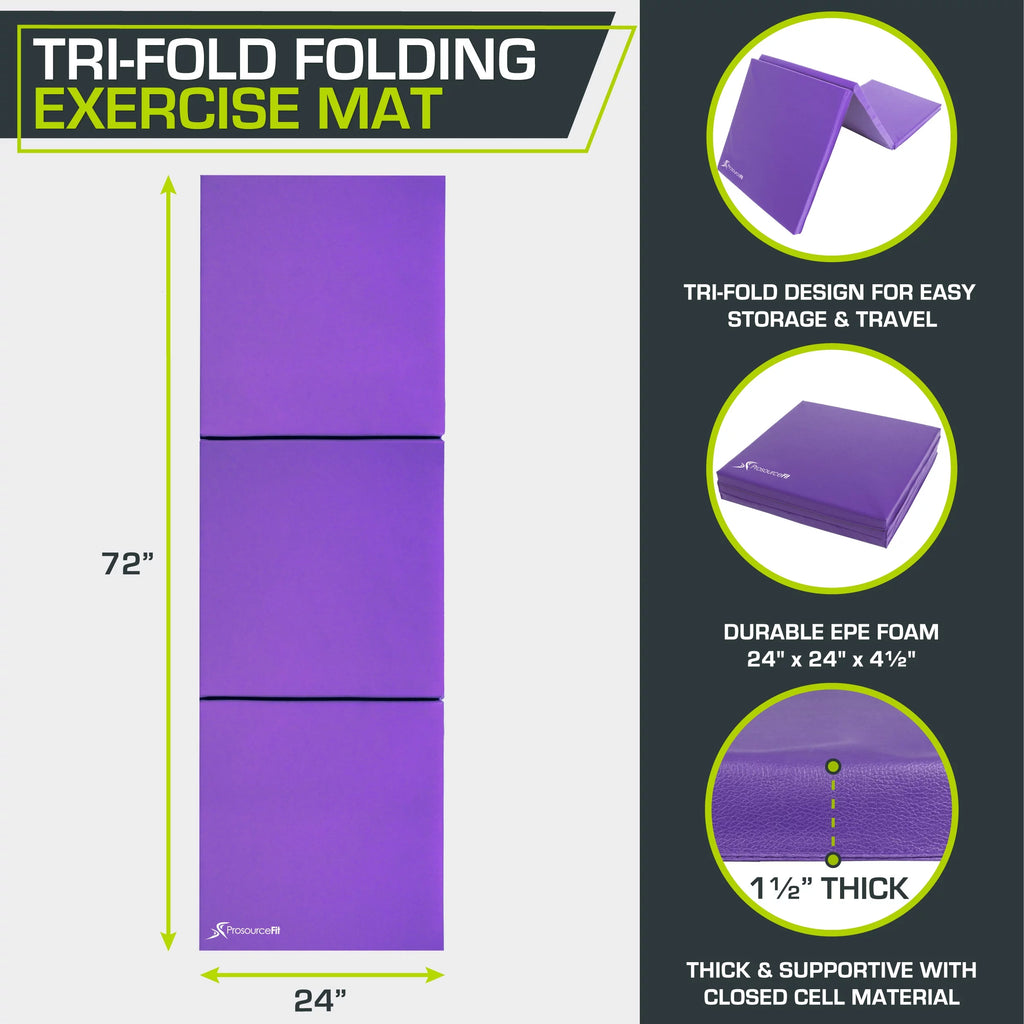 Tri-Fold Folding Gymnastics Mat 6'x2' E49423