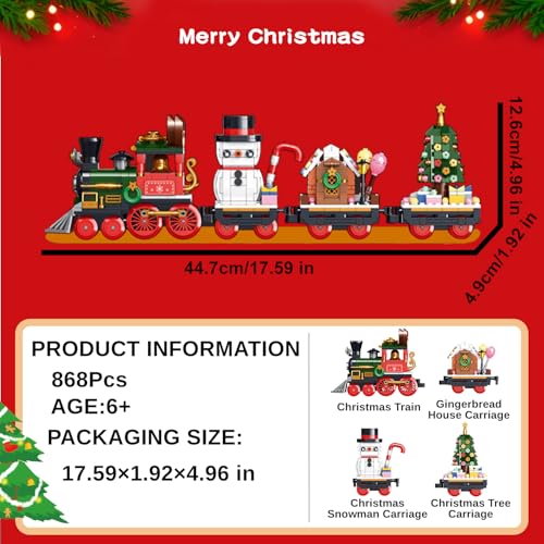 Christmas Train Building Toys Set 868pcs with LED Light I482