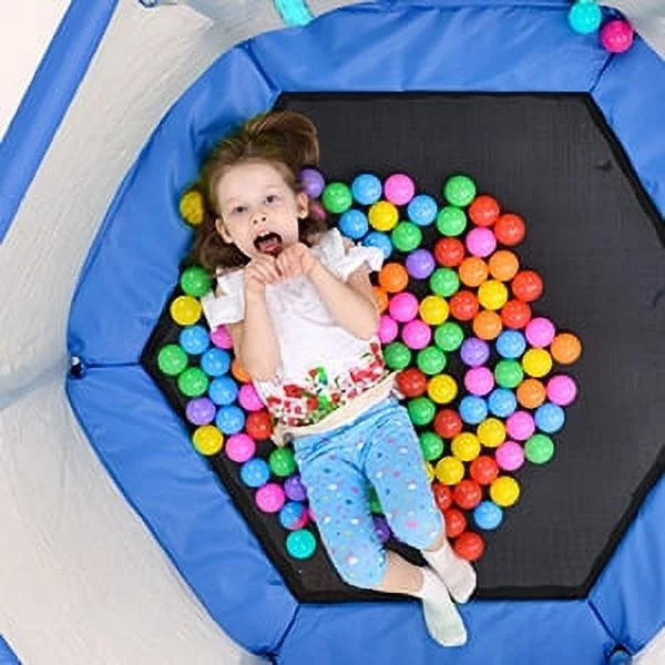 55'' Trampoline with Enclosure Net and Balls D531