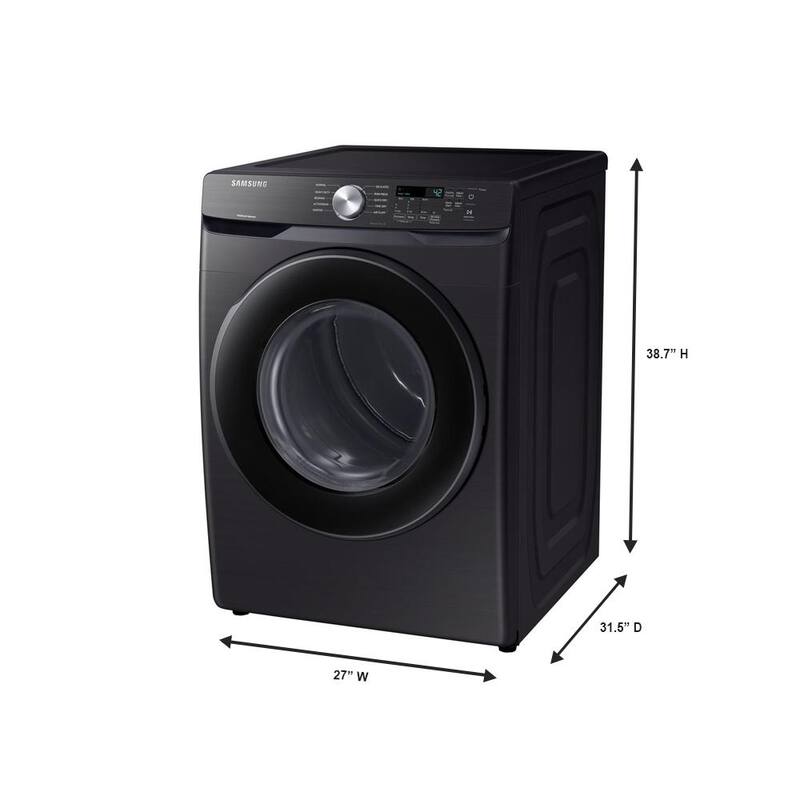 7.5 cu. ft. Stackable Vented Electric Dryer with Sensor Dry in Brushed Black X6361
