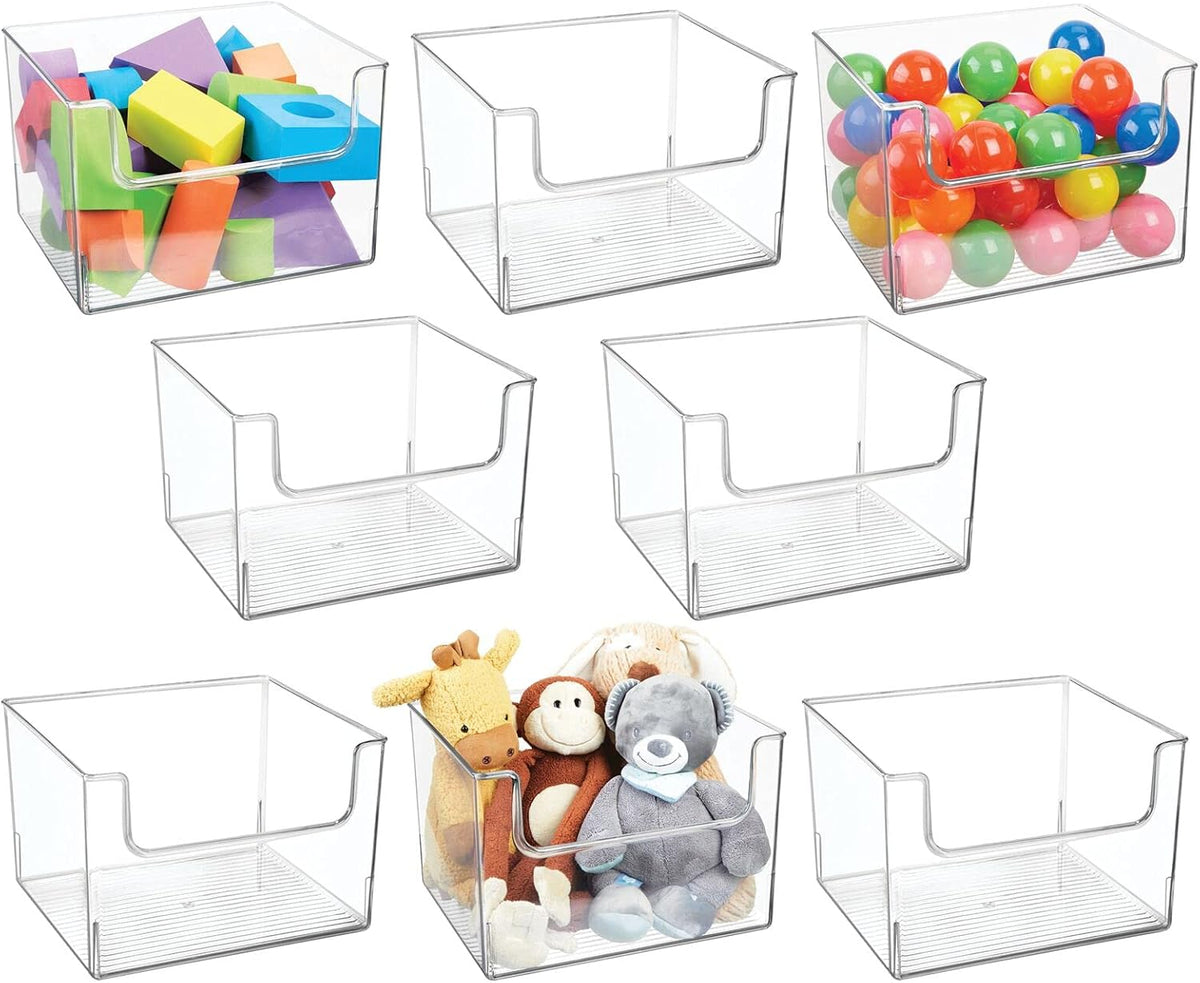 Clear Plastic Storage Organizer Bin 8 Pack M1143