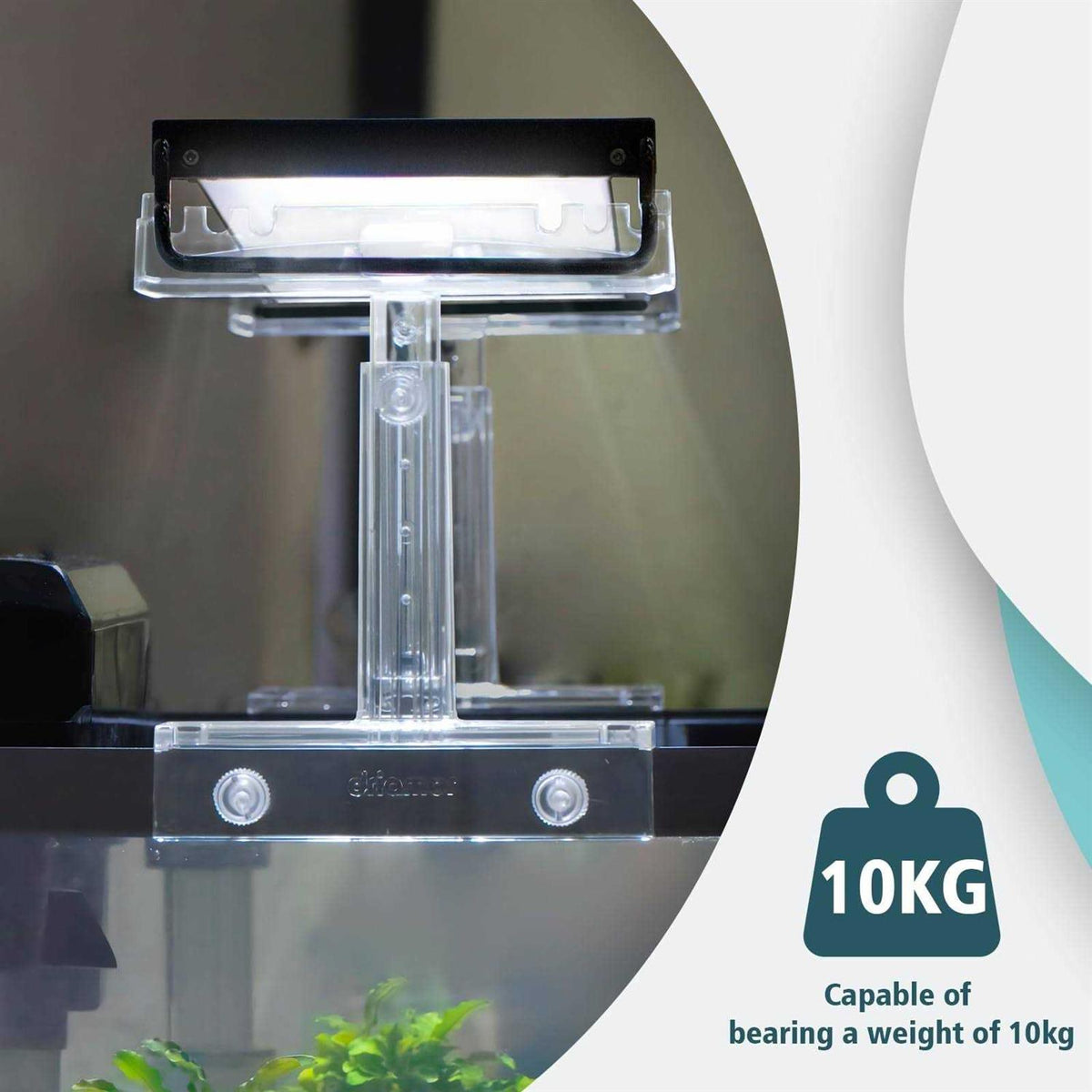 Adjustable Clear Acrylic Aquarium Light Holder 2pcs I1623