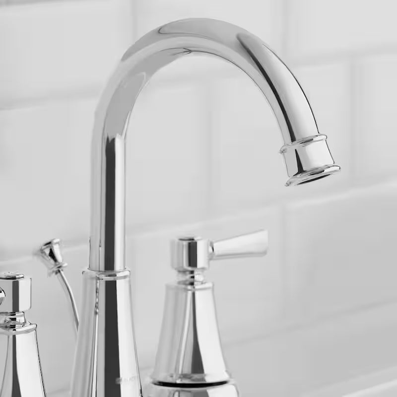 8 in. Widespread Double-Handle High-Arc Bathroom Faucet in Chrome H574