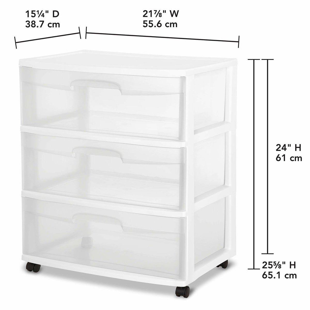 Wide 3 Drawer Cart H881554