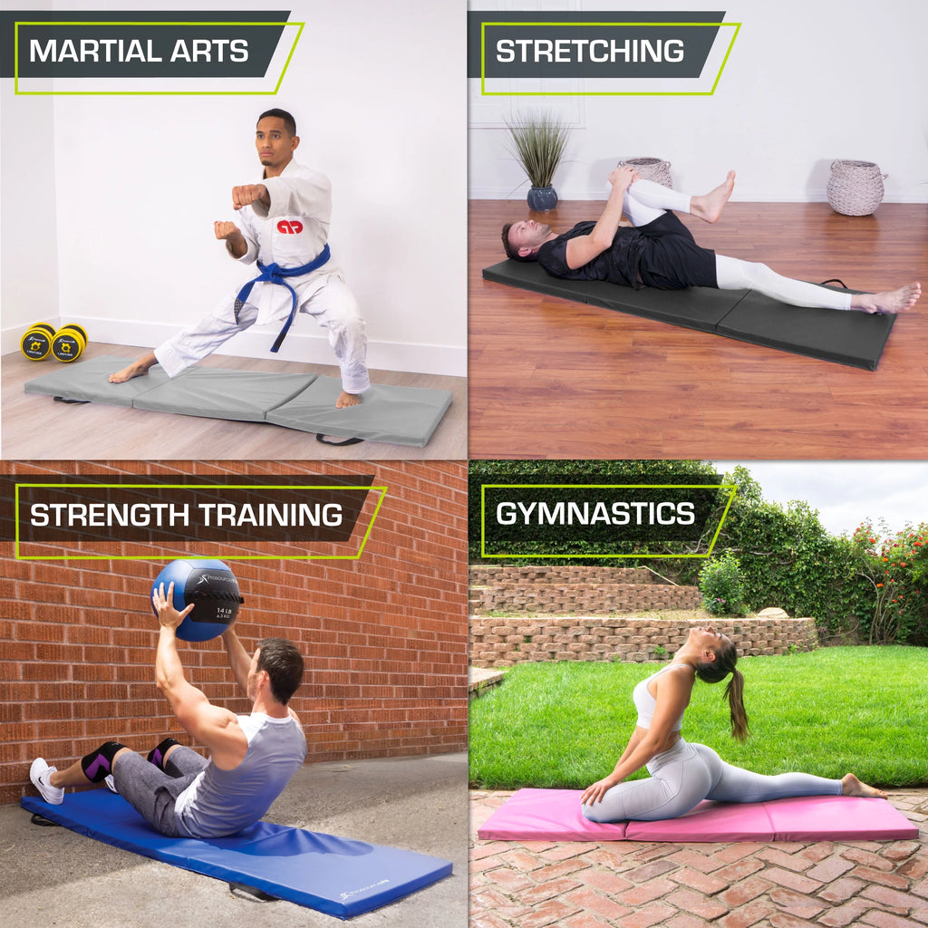 Tri-Fold Folding Gymnastics Mat 6'x2' E49423