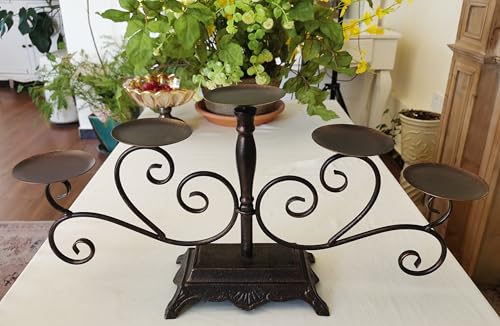 Black Iron Candelabra Candle Holder M839