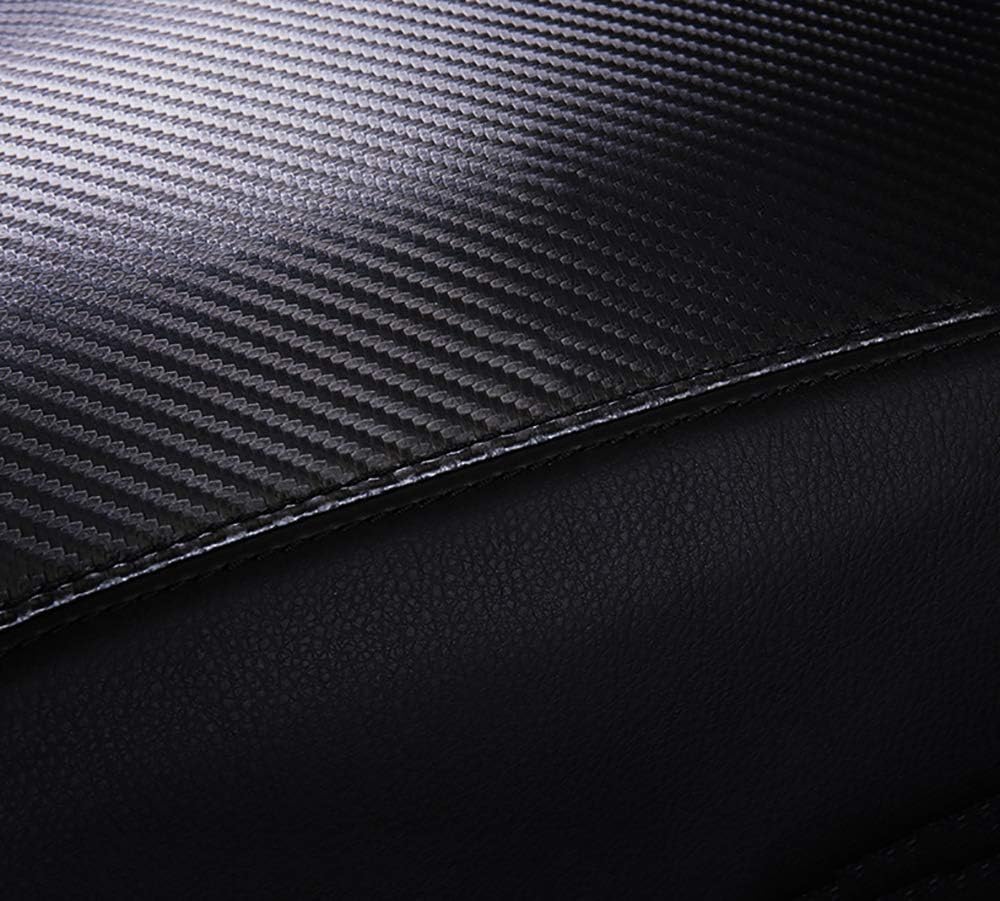 Black Leather Center Console Armrest Cover T838613