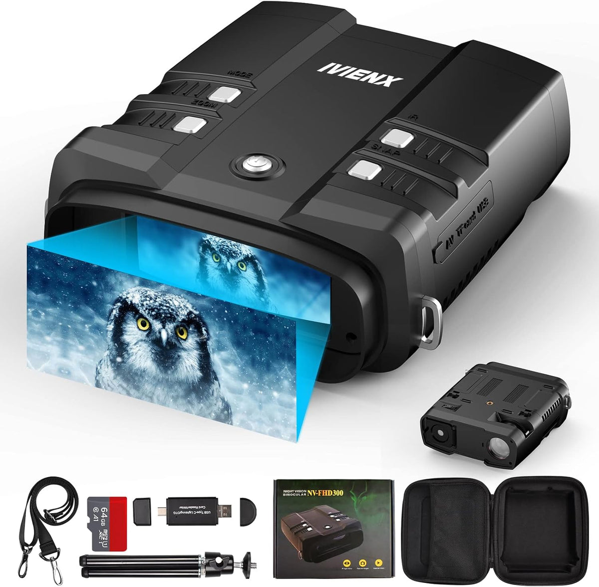 Infrared Night Vision Binoculars 1080p FHD 1640Ft Range B16038