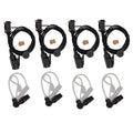 4 Pack Acoustic Tube Earpiece Headset PTT Mic V134047