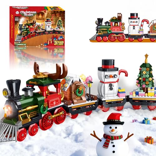 Christmas Train Building Toys Set 868pcs with LED Light I482