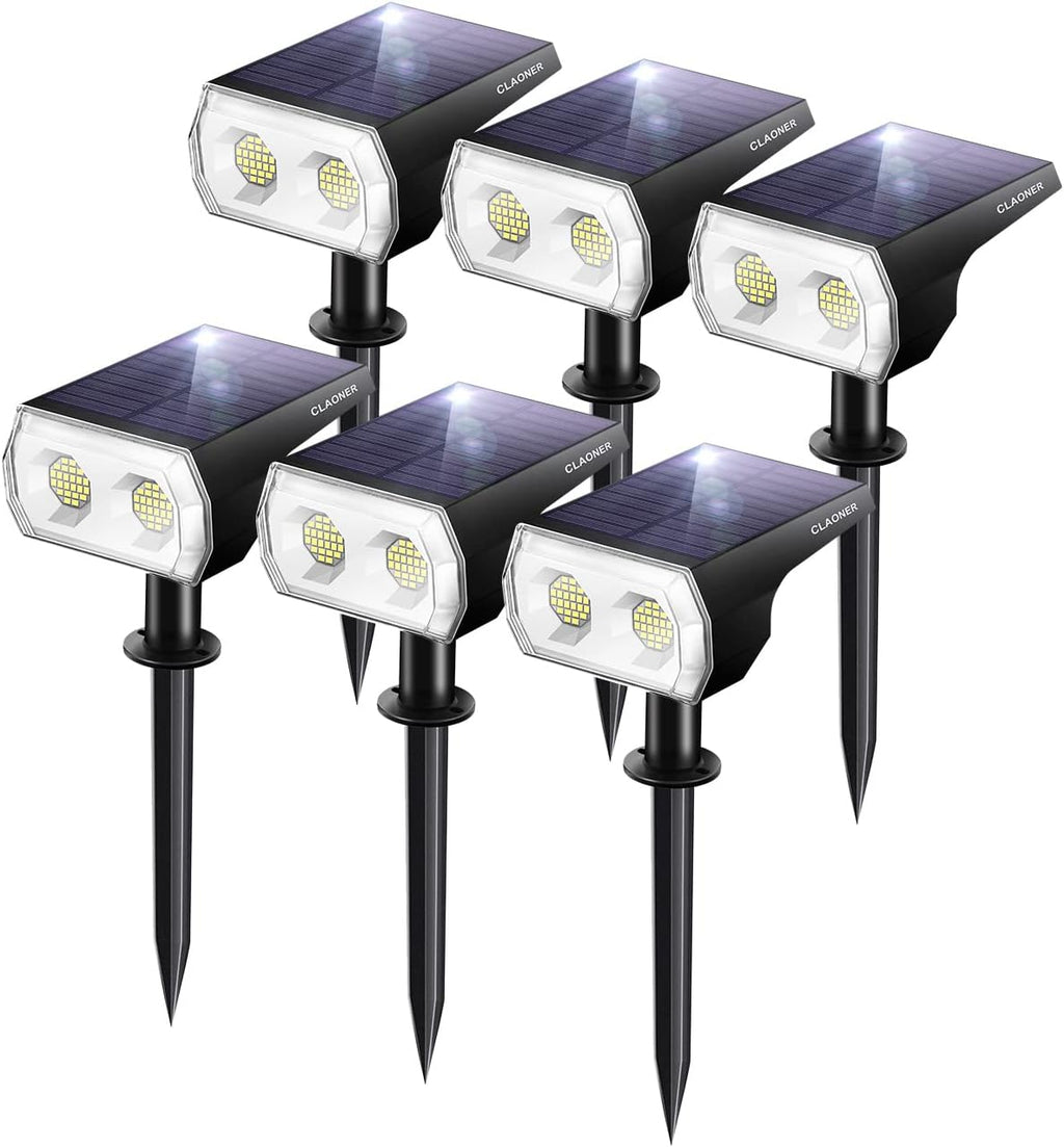 48 LEDs IP65 2 in 1 Solar Spotlights 8 Pack Cold White K947327