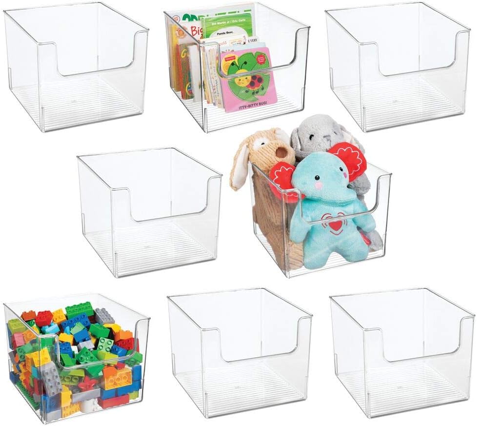 Clear Plastic Storage Organizer Bin 8 Pack M1143