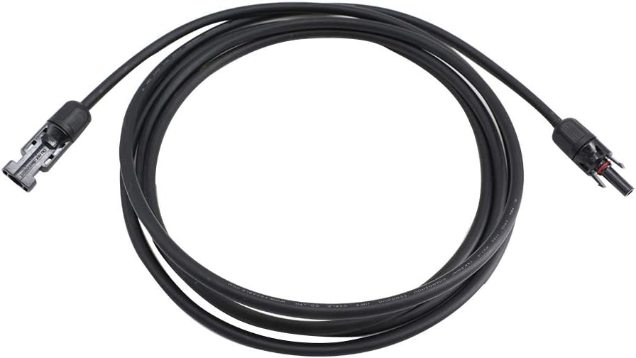 10 AWG 50 Feet Solar Extension Cable with Female and Male Connector D644