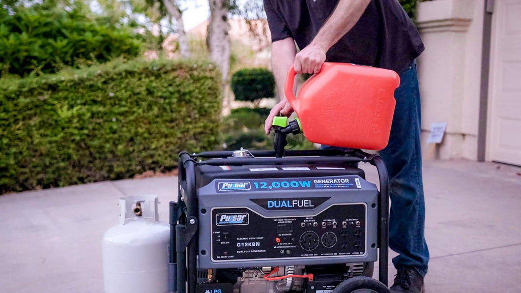 Heavy Duty Portable Dual Fuel Generator 9500 Rated Watts 12000 Peak Watts Q662