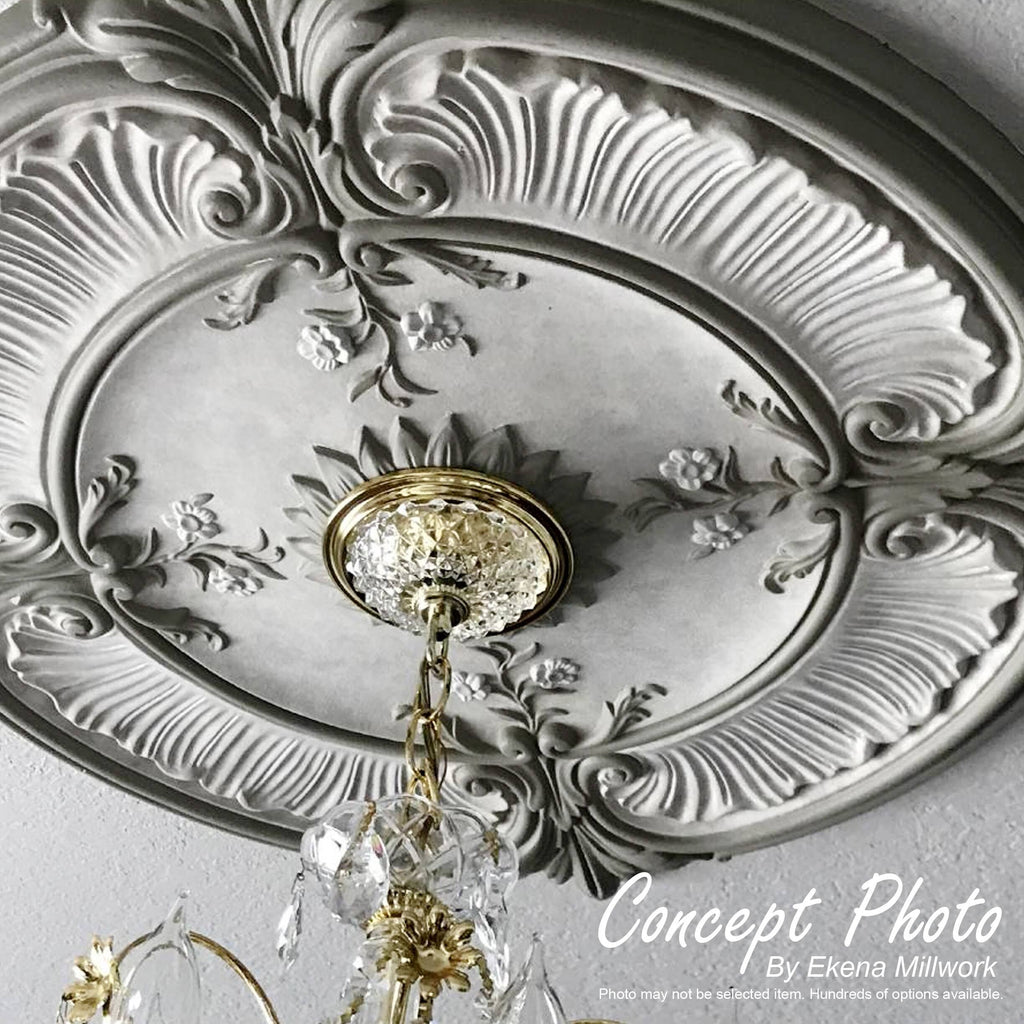 Hand-Painted Cloud Burst Crackle Ceiling Medallion X913813