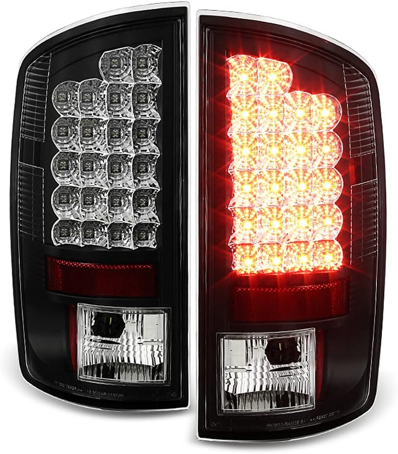 Chrome LED Tail Lights Brake Lamps Set Left+Right D38753