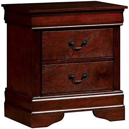 Solid Wood 2-Drawer Nightstand in Cherry M237
