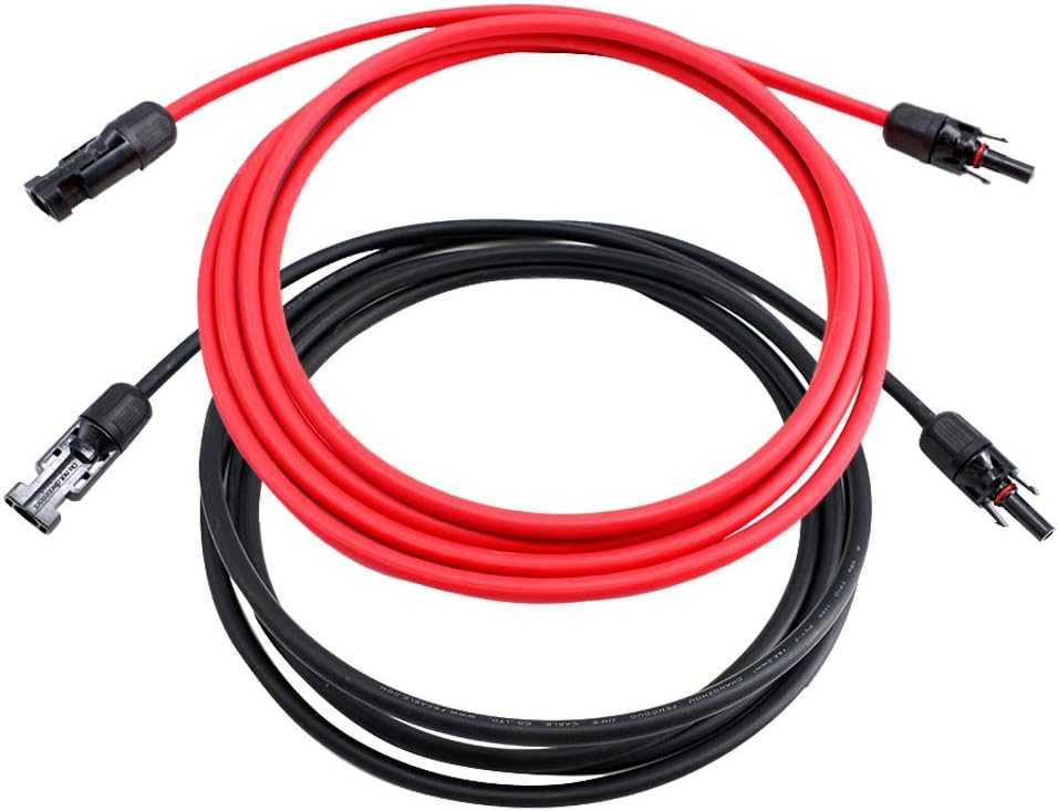 10 AWG 50 Feet Solar Extension Cable with Female and Male Connector D644
