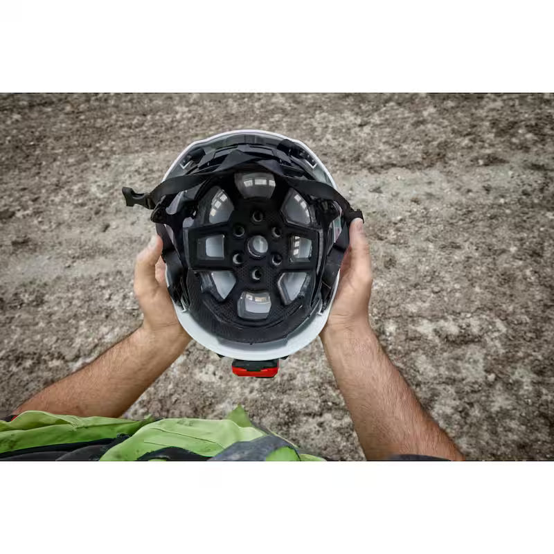 White Vented Safety Helmet T880088