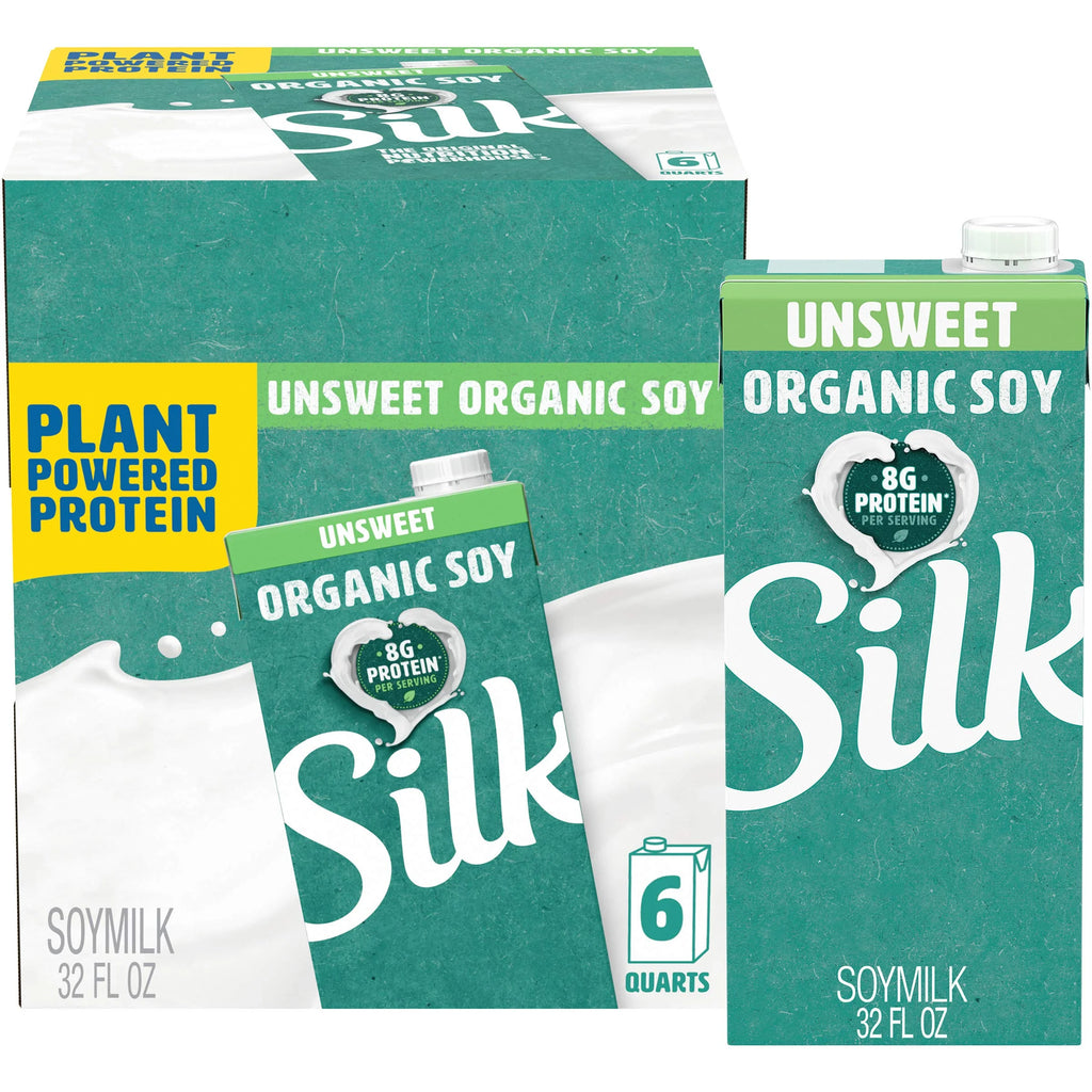 Organic Unsweetened Soy Milk 32 Fl Oz (Pack Of 6) Y60465